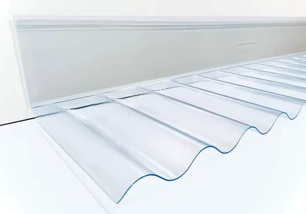 PVC Wandanschluss Sinuswelle zur Abdichtung von Terrassendach
